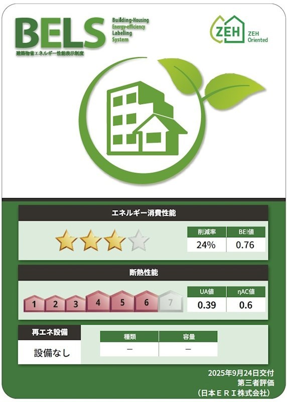 Ｇｒａｔｉａ（グラティア）　の省エネ性能ラベル