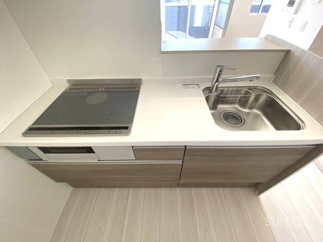 Bleu　Lapinのキッチン|グリル付き3口IH☆彡