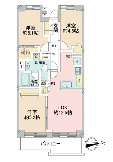 中葛西スカイハイツ　6階　新　規　リ　ノベーションの間取り