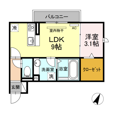 ティー.アイビー Aの間取り