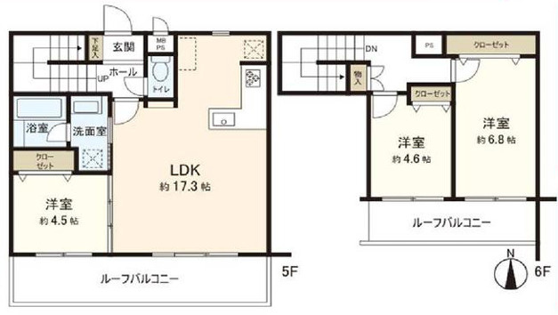 ライオンズマンション茅ヶ崎第2の間取り