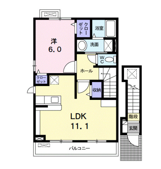 カサ・デル・ソル Cの間取り