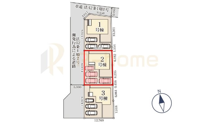 第2土浦市並木　新築戸建て　2号棟の区画図|大きなお買い物だからこそ、メリット・デメリットを伝えさせて頂きます。
R-homeにお任せください♪