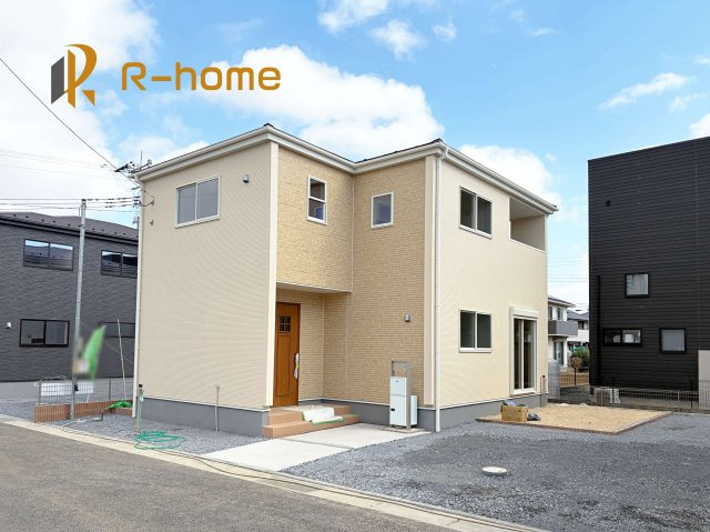 第2土浦市並木　新築戸建て　2号棟の外観パース|2026年1月完成予定！近隣の同仕様完成物件をご見学いただけます♪