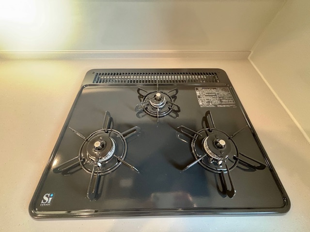 久留米市上津町4-1のキッチン|料理好きにはたまらないガスコンロ♪お手入れ楽々仕様です！ 