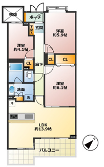 【間取り】 | 西国分寺ハイム
