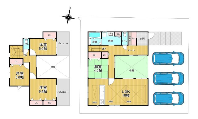 神戸市北区筑紫が丘3丁目新築戸建の間取り