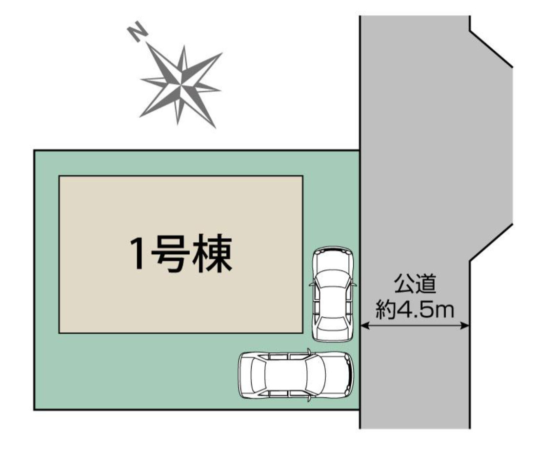 横浜市金沢区釜利谷東６丁目 新築戸建て【仲介手数料無料】カースペース2台の区画図