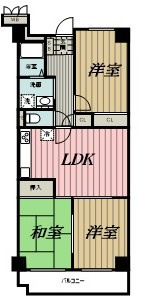 フローラ稲毛の間取り