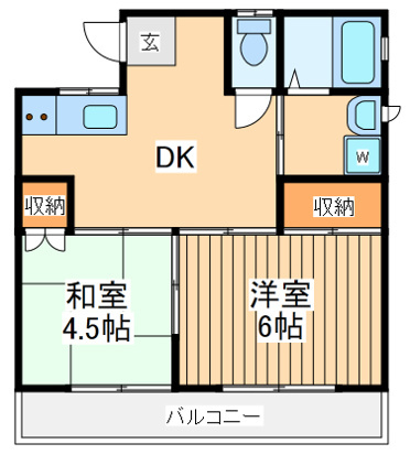 メゾンフルヤＩの間取り