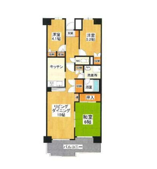 美浦第一グリーンコーポの間取り