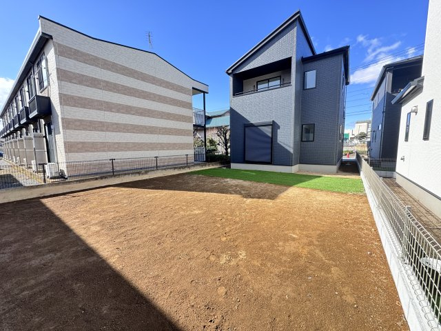 新築　前橋市関根町　GRAFARE　１号棟の庭|現地写真　前橋市関根町　GRAFARE