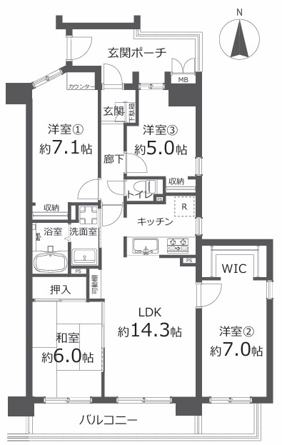 ハイホーム湘南茅ヶ崎の間取り