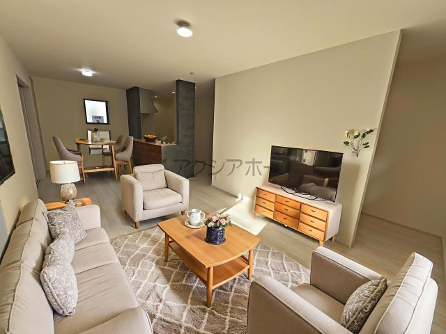 所沢市東狭山ケ丘1丁目・全1棟　新築一戸建　～駅徒歩3分～の居間・リビング|（家具はCG画像での表示になります）