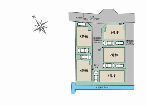 【区画図】 | 【仲介手数料０円】茅ヶ崎市円蔵2期　新築一戸建て　全5棟 | 茅ヶ崎市円蔵2期　新築一戸建て　全5棟