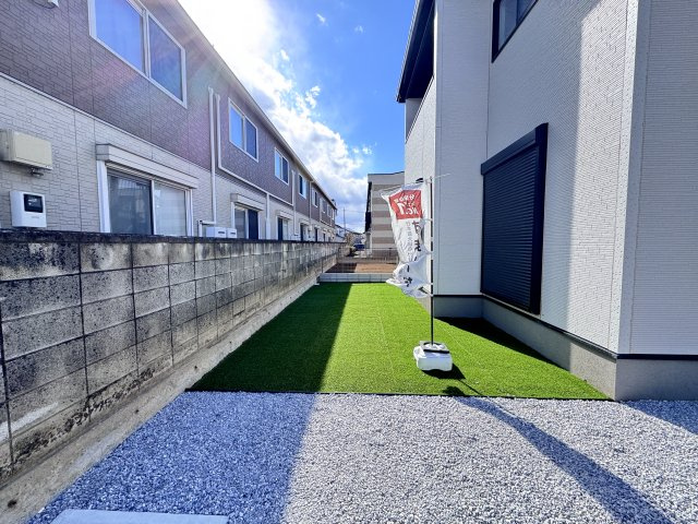 新築　前橋市関根町　GRAFARE　3号棟の庭|現地写真　前橋市関根町　GRAFARE