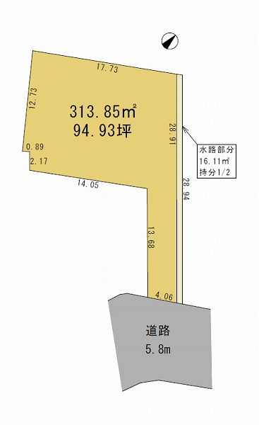 高崎市金古町全2区画売土地 B区画の土地図