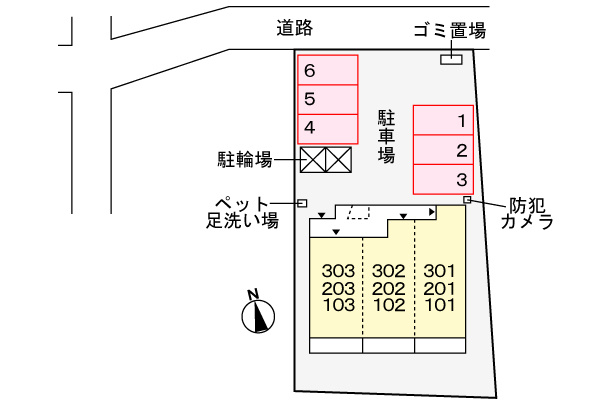 つつじ庵の区画図