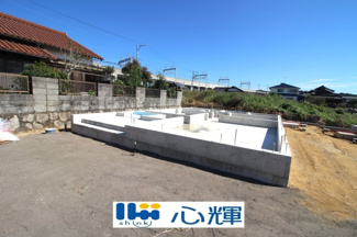 【外観】 | クレイドルガーデン山陽小野田市郡 第2（2号棟） | 現地（2025年10月24日撮影）
基礎工事中です。