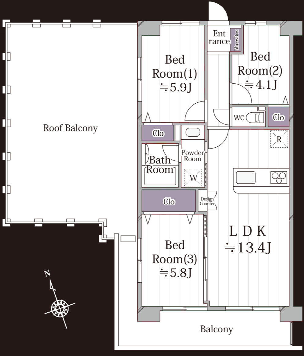ライネスハイム松戸五香の間取り