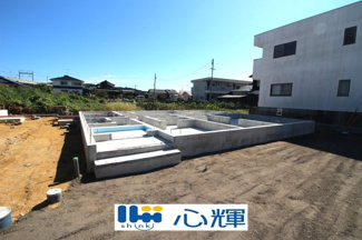 【外観】 | クレイドルガーデン山陽小野田市郡 第2（3号棟） | 現地（2025年10月24日撮影）
基礎工事中です。