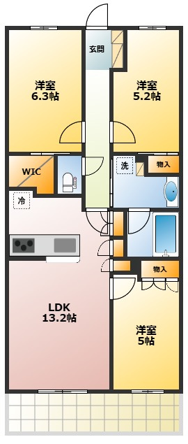ＫＤＸレジデンス武蔵境Ⅱの間取り
