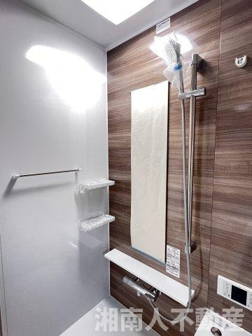 藤沢市葛原２２７１－１２新築戸建ての浴室|日々の疲れを癒すお風呂付です