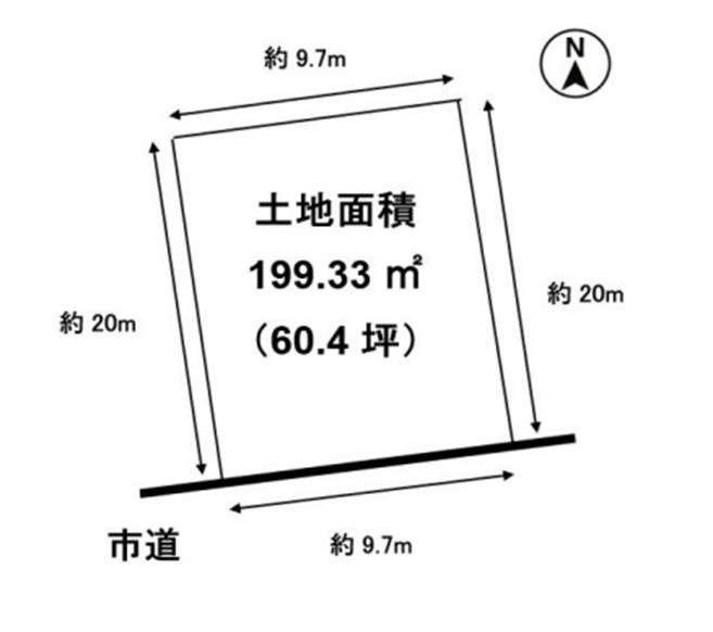 豊中市上野坂　新築戸建用土地の土地図