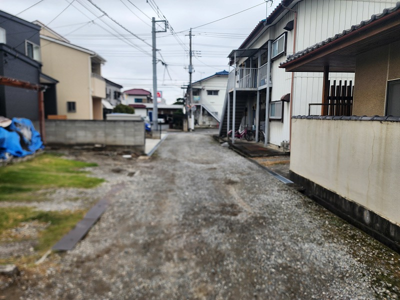 高崎市棟高町売土地の前面道路含む現地写真