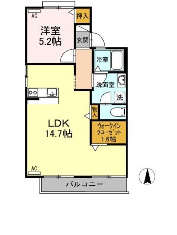 メゾン天野　Ａ棟の間取り