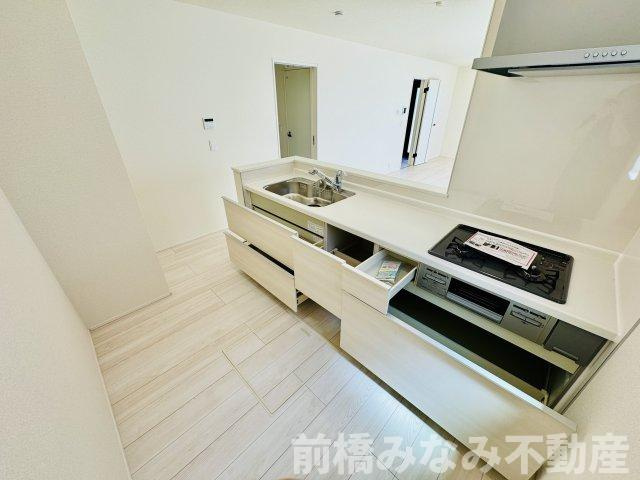 前橋市南町二丁目24-1期　２号棟(全４棟)　リナージュ　新築建売分譲のキッチン|お料理しやすいキッチンです