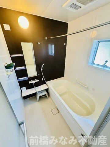 【築浅中古】前橋市大胡町　限定1棟　”土地約80坪”の浴室|ゆったり過ごせるお風呂です