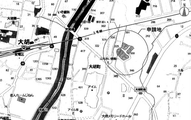 【築浅中古】前橋市大胡町　限定1棟　”土地約80坪”の地図