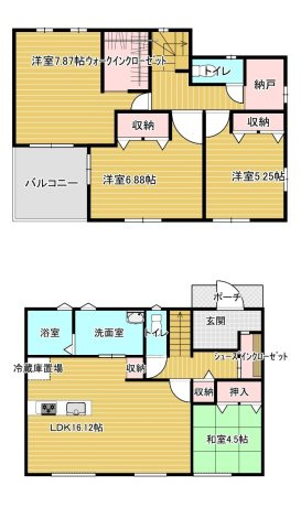 【築浅中古】前橋市大胡町　限定1棟　”土地約80坪”の間取り