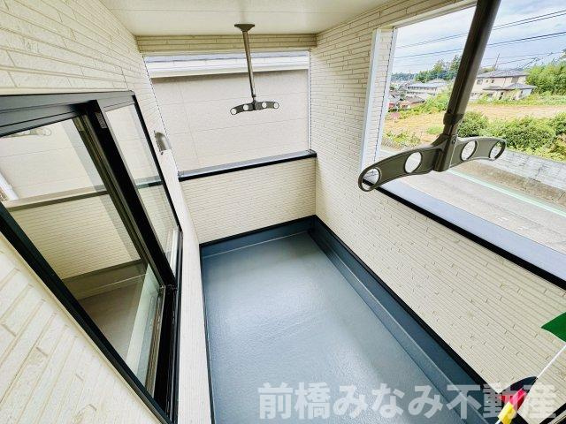 前橋市茂木町第５　２号棟(全２棟)　クレイドルガーデン　新築建売分譲のバルコニー|お洗濯にも便利なバルコニー付き