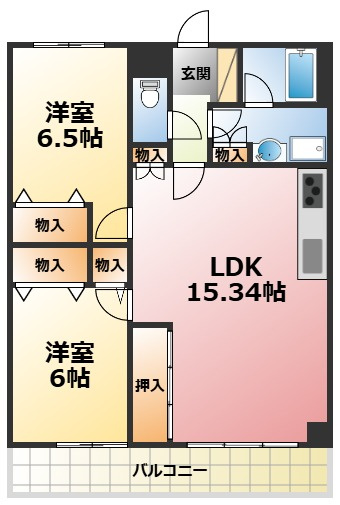 HACHIBUSE鳴尾の間取り