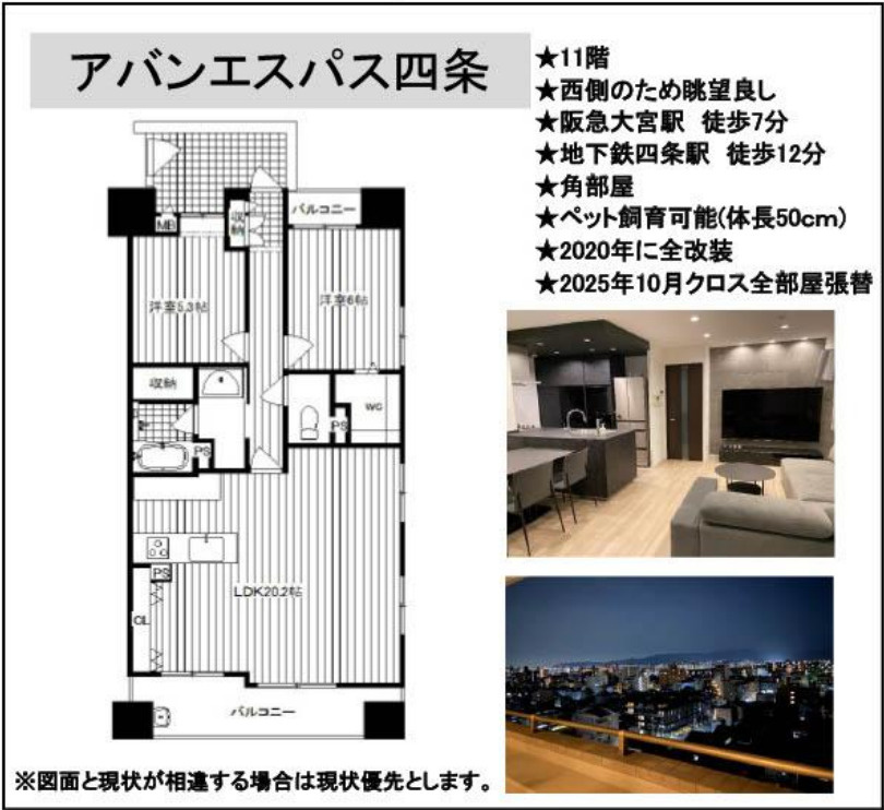 アバンエスパス四条の間取り