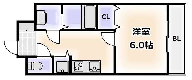 【間取り】 | ルクレ難波