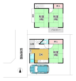 【間取り】 | 大津市南志賀4丁目11-13　中古戸建