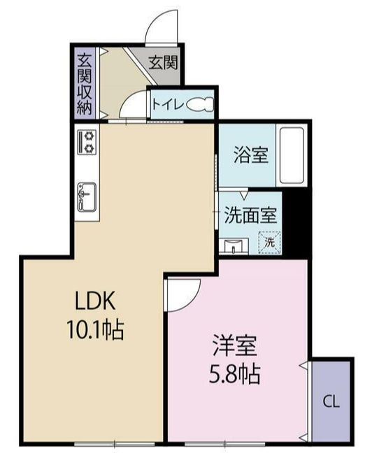 さいたま市浦和区本太５丁目のアパートの間取り