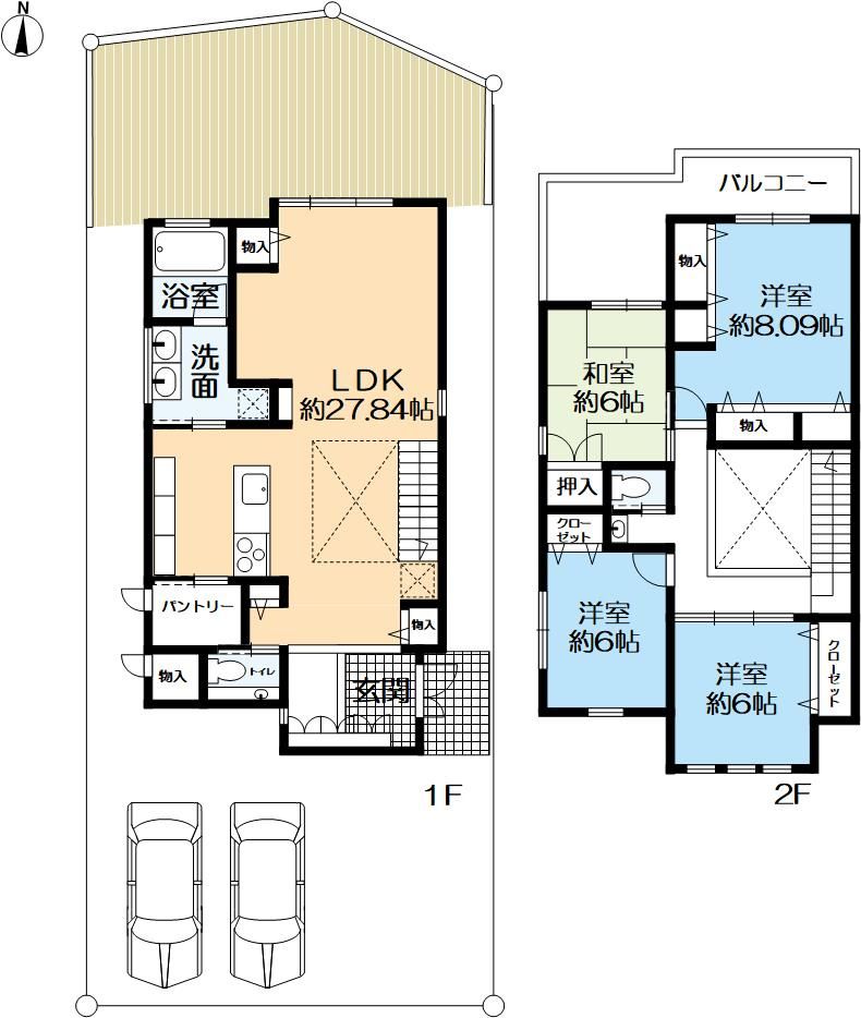上甲東園3丁目　戸建の間取り