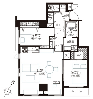 見たまんまの引き渡し。つまり家具付きマンション。横浜駅が最寄りよ。【サングレイス横浜駅東】リノベーション