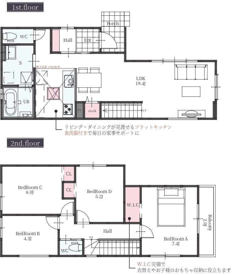 草津市上笠3丁目3号棟　新築戸建て