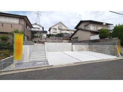 安佐南区安東４丁目の前面道路含む現地写真