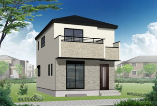 【外観】 | 座間市入谷西5丁目  2号棟 第4 | イメージパース（完成時に現況と異なる場合は現況優先となります）