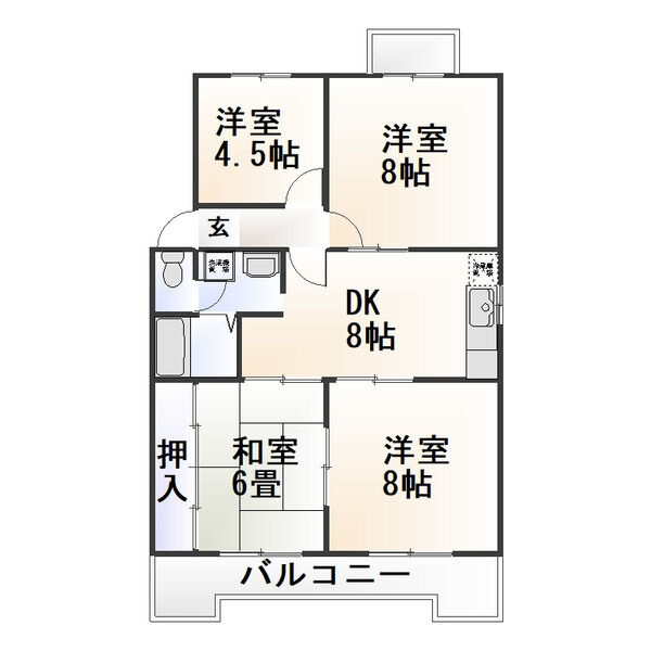 ハイツ島忠の間取り