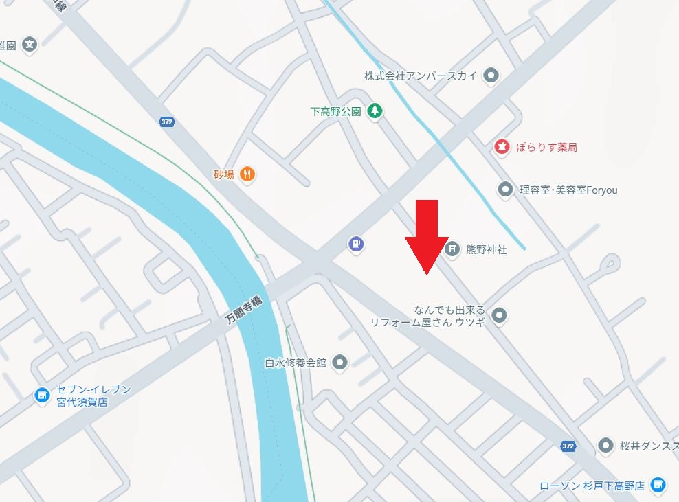 下高野売地2区画の地図