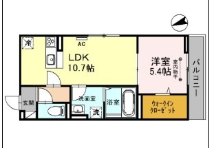 ベルプラージュ魚住の間取り