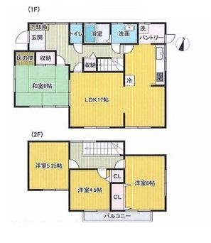 【間取り】 | 北野台１丁目　リフォーム中古