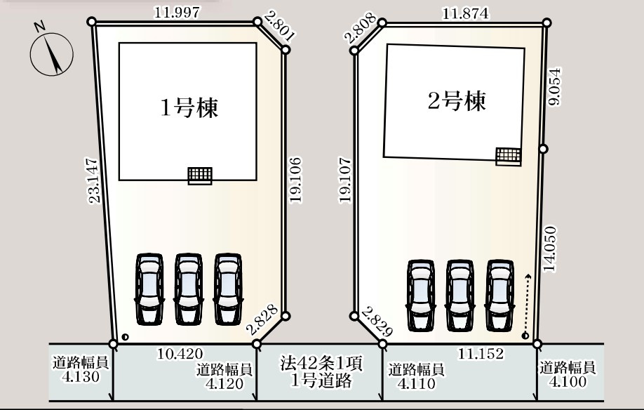 【新築戸建】上里町大御堂第4の区画図|■区画図